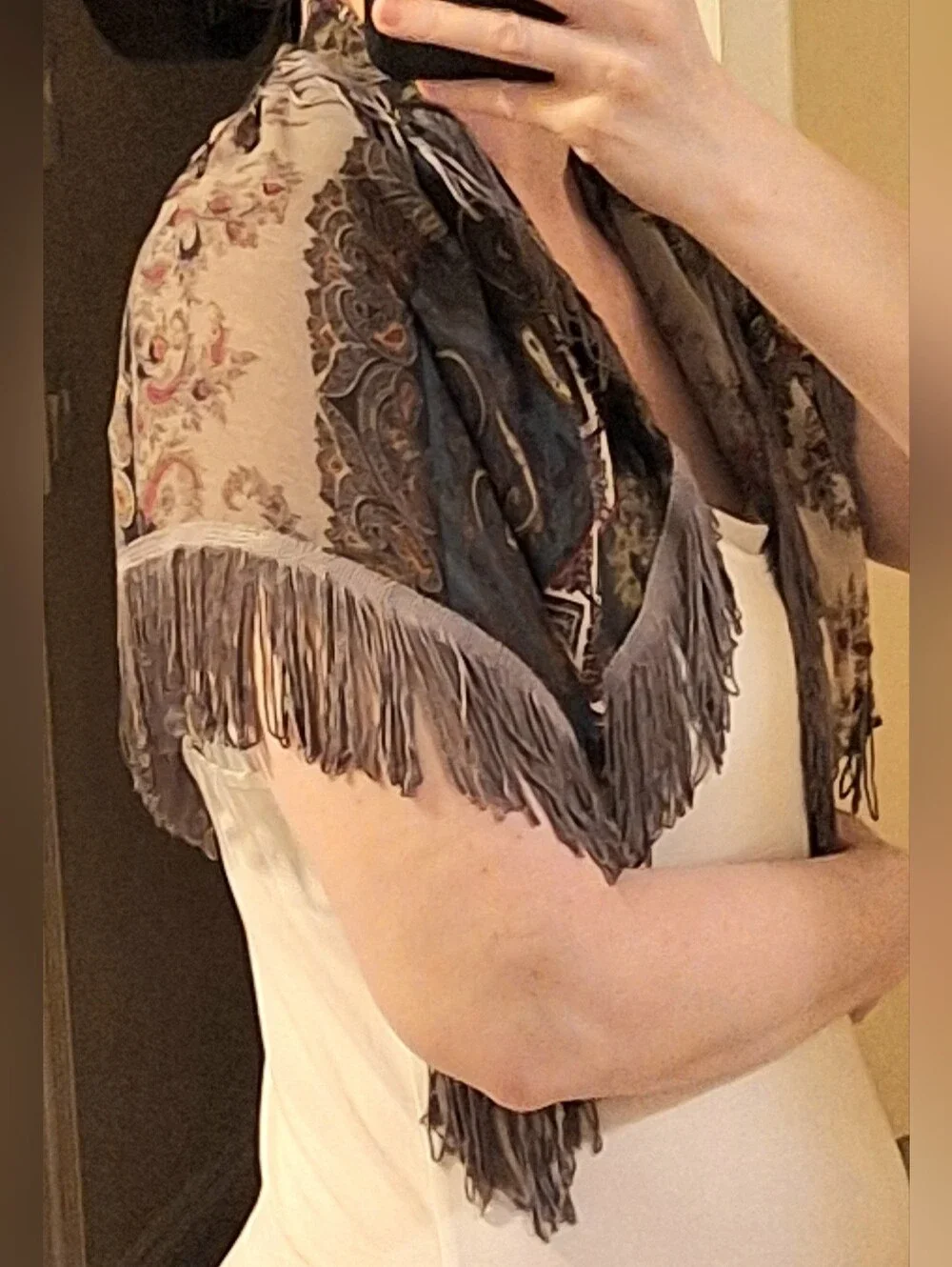 Rayon Scarf with Tassels